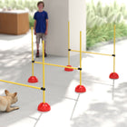 PawHut - Dog agility training 4 pcs parcours d’obstacles hauteur réglable-Barres graduées pour un réglage facile de la hauteur 