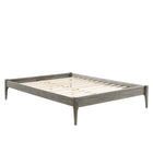 Modway - June Bois Cadre de lit plateforme Queen, Gris-Cadre de lit plateforme Queen