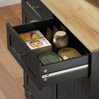 HOMCOM - Armoire 68 po avec station de recharge - noir-Porte basculante pouvant contenir une poubelle de 10 gallons ou un panier à linge 