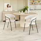 Zuo - Josephine Chaise de salle à manger - Crème - Ensemble de 2-Supporte jusqu'à 350 lb