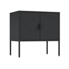 Manhattan Comfort - Ava 23,6 po Buffet d’Appoint Moderne - Noir-Conçu avec de l’acier de haute qualité pour garantir une utilisation durable