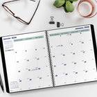Blueline - 2026 Agenda mensuel Essential 16 mois - 11" x 9-1/16" - Noir - Bilingue-50% de papier recyclé post-consommation