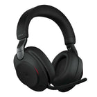 Jabra - Casque stéréo Evolve2 85 Link380A MS avec support - Noir-Cordon : sans fil, jusqu'à 100 pieds.