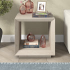 Hudson&Canal - Table d'appoint rectangulaire Evie  22" de largeur - Aulne blanc-Nettoyer avec un chiffon doux et sec, sans produits chimiques agressifs ni produits de nettoyage abrasifs