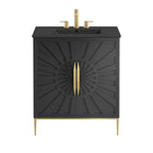 Modway - Awaken 30" Vanette de salle de bain - Noir noir-Assemblée requise