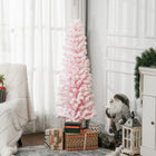 HOMCOM - Arbre de Noël artificiel fin floqué de neige artificielle 5pi-Sapin de Noël artificiel dans un style d'arbre réaliste 