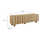Modway - Sorren Festonné 54 po Bois Meuble TV, Naturel-Conception de porte festonnée