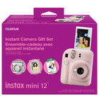 Fujifilm - Ensemble-cadeau INSTAX Mini 12 - Fleur rose-Exposition automatique – Pas besoin de procéder à divers réglages: tu n'as qu'à viser puis à enfoncer l'obturateur pour des résultats uniques et saisissants à tout coup