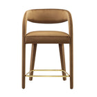 Modway - Pinnacle Performance Velvet Tabouret de comptoir - Or brun - Ensemble de 2-8