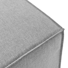 Modway - Saybrook Terrasse extérieure Rembourré Sofa-sectional ottoman in Gris-Capsules de pied non marquées