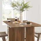 Modway - Amistad 60 po Bois Table à manger, Noyer-Assemblée requise