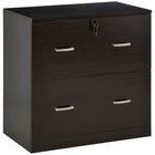 Vinsetto - Armoire de classement latérale à 2 tiroirs avec serrure - espresso-Armoire à dossiers à 2 tiroirs pouvant accueillir des dossiers suspendus format lettre 