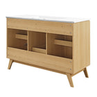 Modway - Soma 48" Vanité de salle de bain à un seul lavabo - Oak White-8