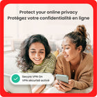 McAfee - Total Protection logiciel antivirus pour 5appareils(Windows/Mac/Android/iOS/ChromeOS) - abonnement d'un an avec renouvellement automatique [téléchargement]-Protégez votre vie privée en ligne avec notre VPN illimité, qui veille à ce que vos renseignements personnels et vos activités restent sécurisés, notamment lorsque vous utilisez un réseau Wi-Fi public.
