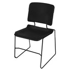 Nightingale - Chaise empilable sans accoudoirs haute densité Sauga de - Noir-Cadre à barres solides chromé 7/16" pour plus de solidité et de durabilité
