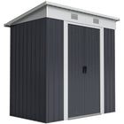Outsunny - Abri de rangement extérieur 6 pi x 4 pi - gris charbon-Espace de rangement spacieux  
