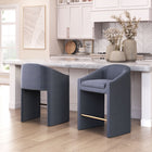 Zuo - Emas Tabouret de comptoir - Midnight Gris-Dimensions: 22,4 po L x 25,6 po L x 34,3 po H