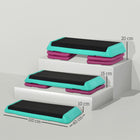Soozier - Stepper aérobique à 3 niveaux-La hauteur peut être augmentée grâce aux plateformes empilables jusqu'à 3,9 po, 5,9 po, 7,9 po (10/15/20 cm)