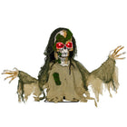 Outsunny - Halloween Squelette animé - décorations effrayantes d'Halloween-Le design réaliste du squelette à demi-corps ajoute une touche effrayante à votre décoration 
