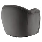 Modway - Compose Performance Velvet Fauteuil pivotant - Storm Grey-Arrivée entièrement assemblée