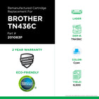 CIG - Cartouche de Toner Brother TN436C Remise à Neuf - Rendement Très Élevé - Cyan-6500