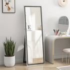 HOMCOM - Miroir pleine longueur sur pied à poser contre le mur - 21 po l x 64 po H - gris-Verre haute définition garantissant des reflets cristallins 