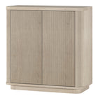 Hudson&Canal - Meuble d'appoint Easton 32 po de largeur - Blanc aulne-La capacité des étagères supérieure et inférieure est de 50 lb, l'étagère du milieu peut supporter 40 lb