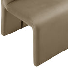 Modway - Emory Velours Performance Rembourré Fauteuil d’appoint de salle à manger - Taupe-9