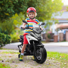 Qaba - Moto électrique Honda sous licence 12V avec phares et musique - blanc-La fonction d'éveil favorise l'apprentissage tout en s'amusant 