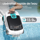 Aiper - Robot nettoyeur de piscine sans fil Scuba L1, filtration avancée, tri-moteur-Le Scuba L1 offre une expérience de nettoyage inégalée pour les piscines hors sol jusqu'à 1100 pi²/100㎡