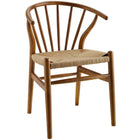 Modway - Flourish Fuseau Fauteuil d’appoint de salle à manger - Noyer-Chaise à manger moderne de ferme