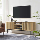 Modway - Fortitude 71 po Meuble TV, Chêne-Pattes métalliques