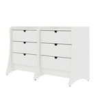 Manhattan Comfort - Coney commode moderne mi-siècle 27,55" - blanc - lot de 2-Capacité de 11 lb par tiroir