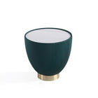Manhattan Comfort - Ensemble de 3 tables : table basse et tables d’appoint Anderson modernes, revêtement similicuir vert-10