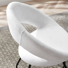 Modway - Nouvelle Tissu rembourré Chaise à manger Ensemble de 2 - Noir Blanc-Épingles de pied non marquées
