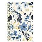 Blueline - Agenda Scolaire Hebdomadaire/Mensuel - 8 po H x 5 po l - Motif Blossom - Anglais-Reliure à double spirale dorée, couverture en poly épaisse