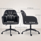 HOMCOM - Fauteuil de bureau pivotant à hauteur réglable - noir-Les roulettes pivotantes et l’assise permettent une mobilité facile et rapide