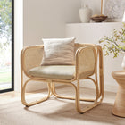 Modway - Ellis Rotin naturel Fauteuil d’accent - Naturel-Conception à cadre courbé