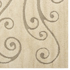 Modway - Jubilant Pousse à la Vigne Défilante Tapis de comédie 8 pi l x 10 pi L - Crème et beige-Texture distinctive haute-basse
