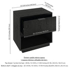 Hudson&Canal - Table de chevet Karten 24" - Grain noir-8