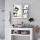 Kleankin - Armoire à pharmacie murale avec miroir - blanc-Le design mural permet de gagner de la place 