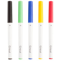 Cricut - Kit de Stylos à Pointe Fine, Classics, paquet de 5-5 stylos à pointe fine en rouge, jaune, vert, bleu, noi
