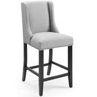 Modway - Baron Tissu rembourré Tabouret de comptoir - Gris clair-Tabouret de comptoir moderne élégant