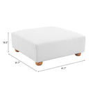 Zuo - Tayte Pouf - Blanc-8
