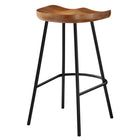 Modway - Concord Dos sans dos Tabourets de comptoir - Noyer - Ensemble de 2-7