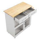 Modway - Culinary Chariot de cuisine avec support à épices, Gris clair naturel-9