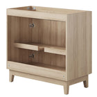 Modway - Miles 36" Armoire de toilette de salle de bain (lavabo non inclus) - Chêne-Capsules de pied non marquées