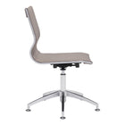 Zuo - Glider Fauteuil de conférence - Taupe-Dimensions: 26,0 po L x 26,0 po L x 36,2 po H