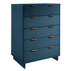 Manhattan Comfort - Granville commode moderne et double commode - bleu minuit - ensemble de 2-Base de balai moderne ouverte avec pieds latéraux, ajoutant un design de mode sans couture et de la durabilité