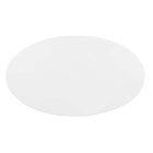Modway - Verne Ovale de 48 po Table à manger, Or Blanc-Socle en socle en métal en or poli